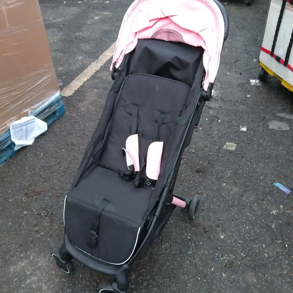BLACK AND PINK STROLLER