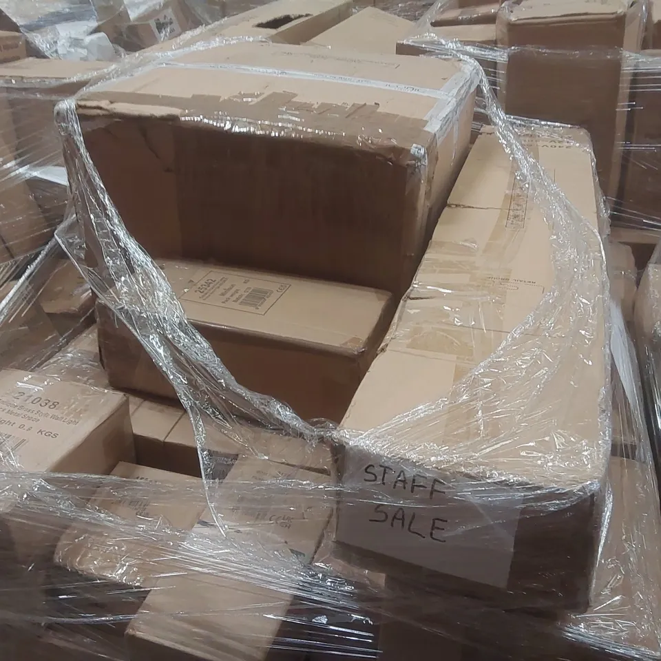 PALLET CONTAINING A VERY LARGE QUANTITY OF ASSORTED DESIGNER LIGHTING PRODUCTS