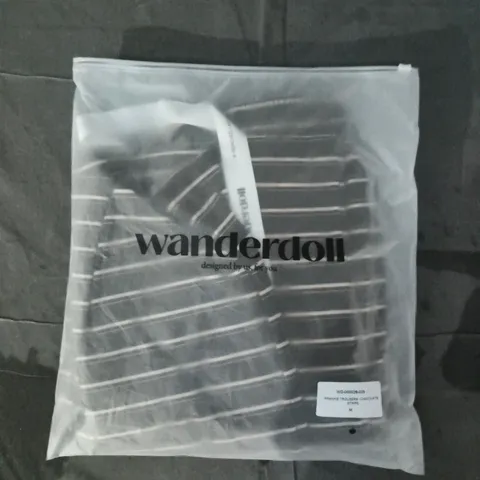 WANDERDOLL FRANKIE TROUSERS IN CHOCOLATE STRIPE SIZE MEDIUM