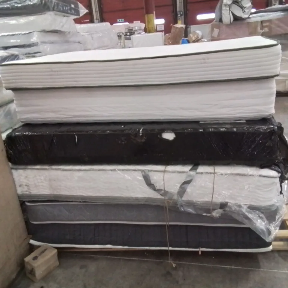 PALLET CONTAINING 6 ASSORTED MATTRESSES IN VARIOUS SIZES AND GRADES