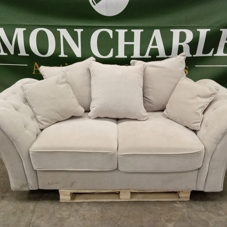 WINDSOR 2 SEATER FABRIC SCATTER BACK SOFA - NATURAL RRP £899