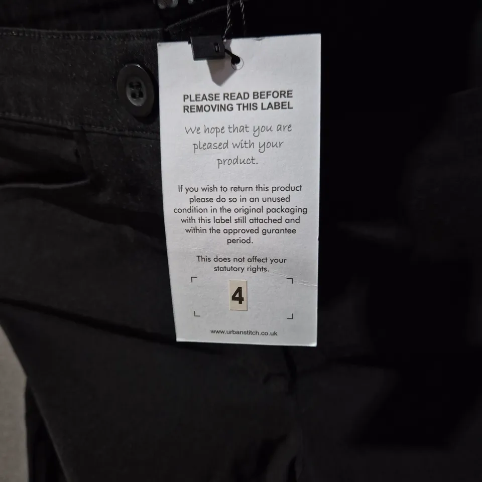 URBAN STITCH BLACK TROUSERS – WOMEN’S, UK SIZE 4