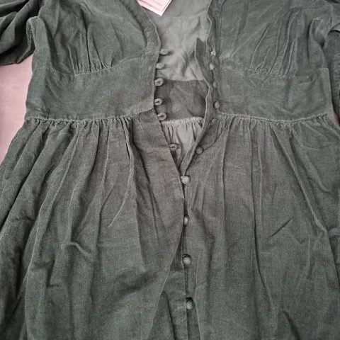 NOBODY'S CHILD STARLIGHT LONG SLEEVE MIDAXI DRESS IN GREEN SIZE UK SIZE 14