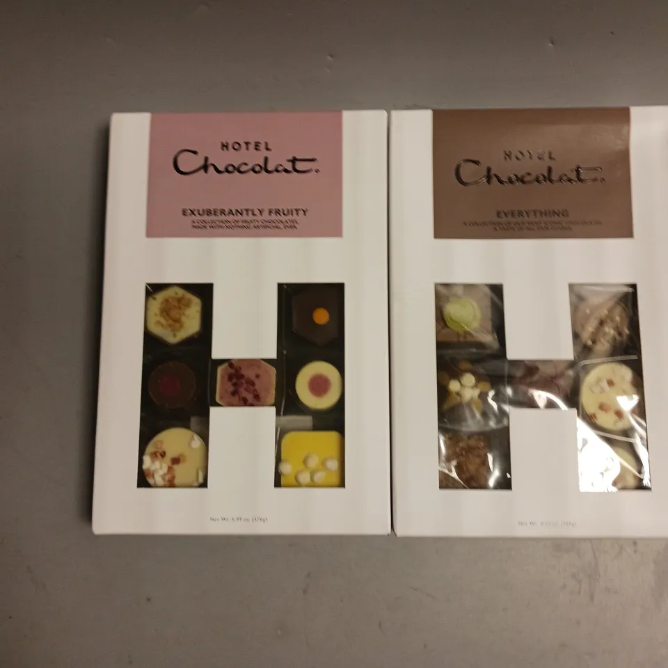 LOT OF 2 HOTEL CHOCOLAT CHOCALATE BOXES 185G EACH