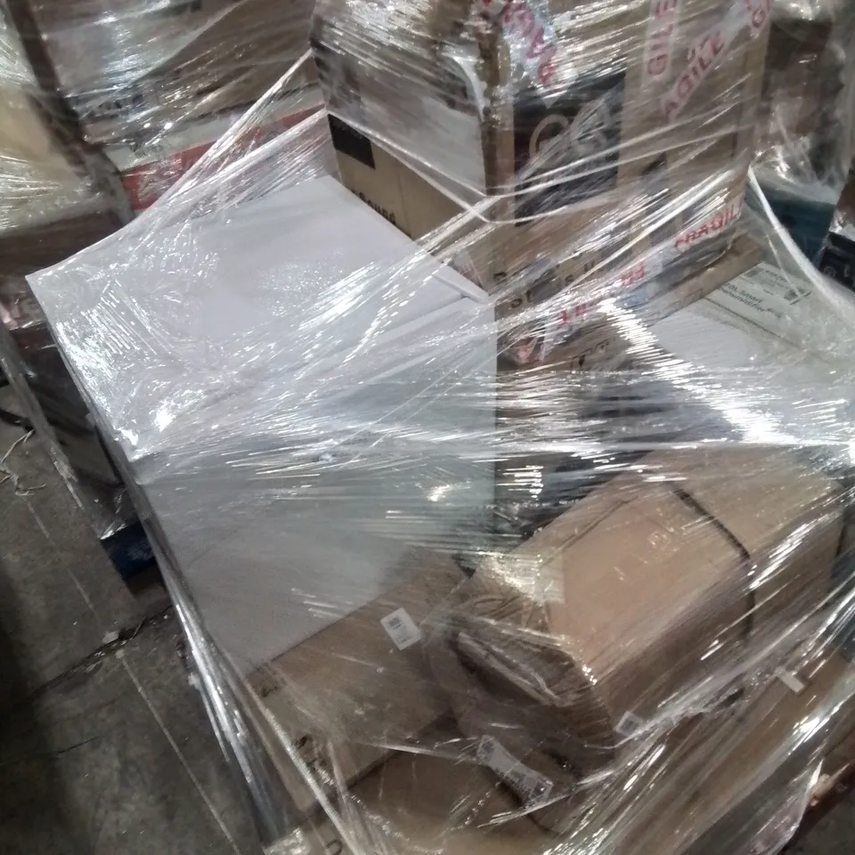 PALLET OF APPROXIMATELY 7 UNPROCESSED RAW RETURN HOUSEHOLD AND ELECTRICAL GOODS TO INCLUDE;