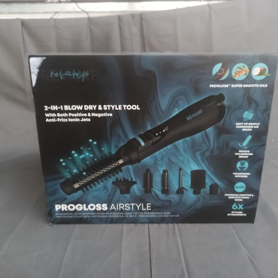 BOXED REVAMP 2 IN 1 BLOW DRY & STYLE TOOL - PROGLOSS AIRSTYLE 