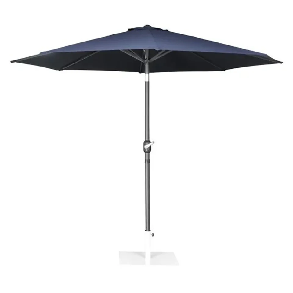 BOXED BOLERO SEVILLE ROUND PARASOL 3M DIAMETER NAVY BLUE