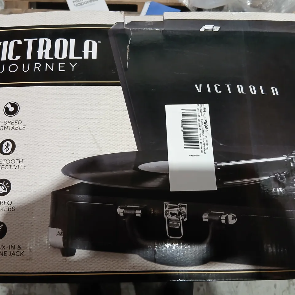 VICTROLA JOURNEY TURNTABLE – 3-SPEED, BLUETOOTH – BOXED