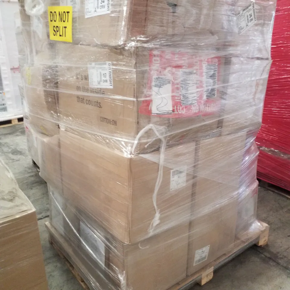 PALLET CONTAINING ASSORTED BRAND NEW PRODUCTS INCLUDING WRAPPING PAPER, TABLE EASEL, BIRTHDAY CARDS, BEAN BAG COVER & BARREL BAG