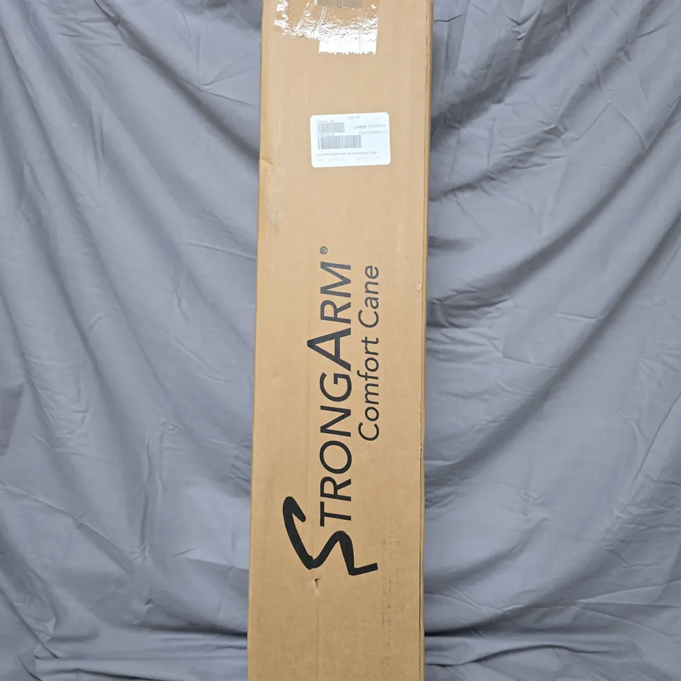 STRONG ARM COMFORT CANE WITH STANDING BASE & LIGHT