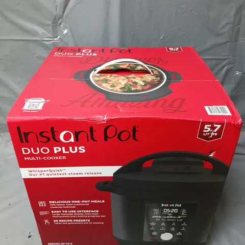 BOXED INSTANT POT DUO PLUS WHISPER QUIET MULTICOOKER 5.7L