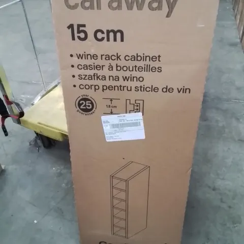 BOXED GOODHOME CARAWAY 15CM WINE RACK CABINET 