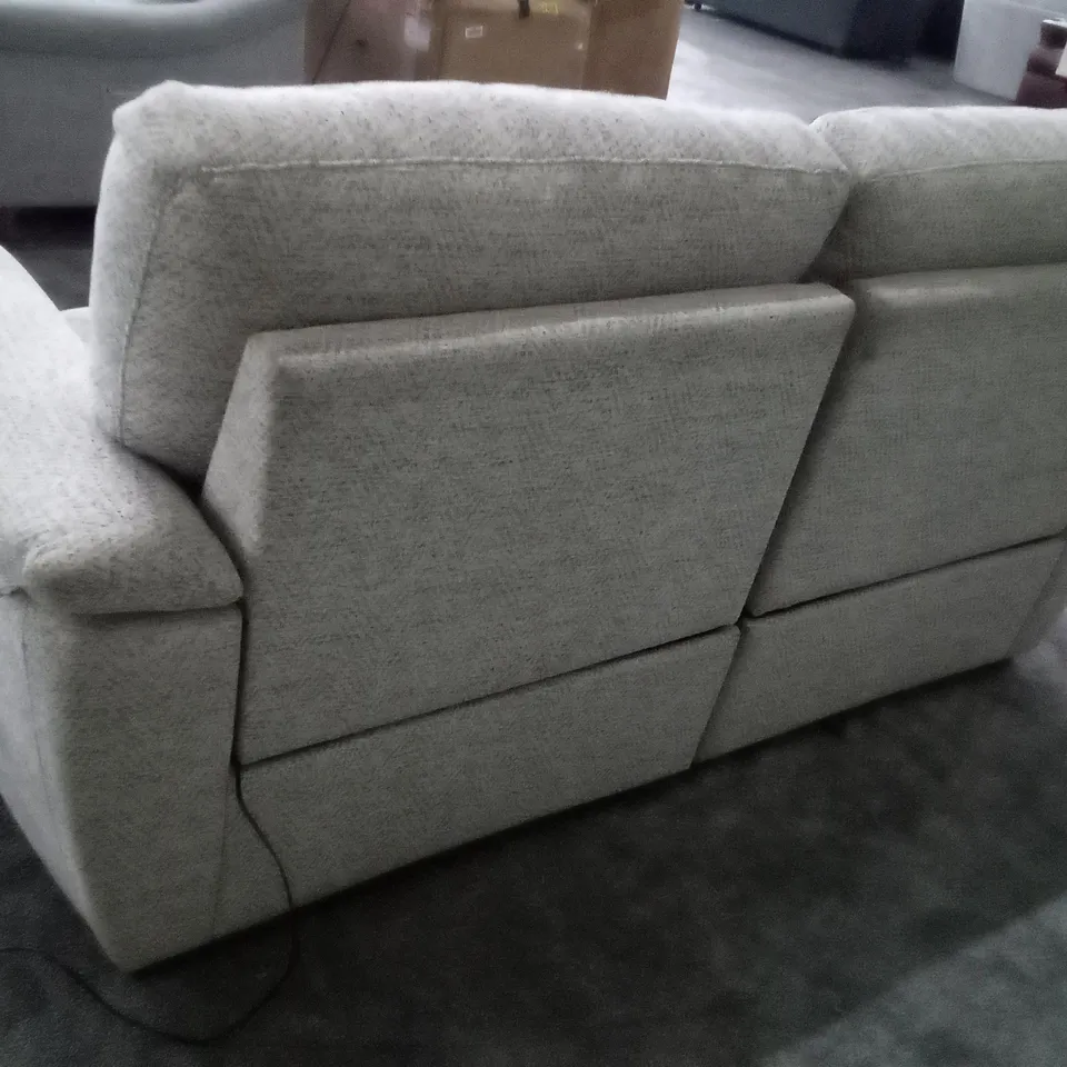 QUALITY DESIGNER 3 SEATER ELECTRIC RECLINER SOFA (2PCS) - BEIGE FABRIC