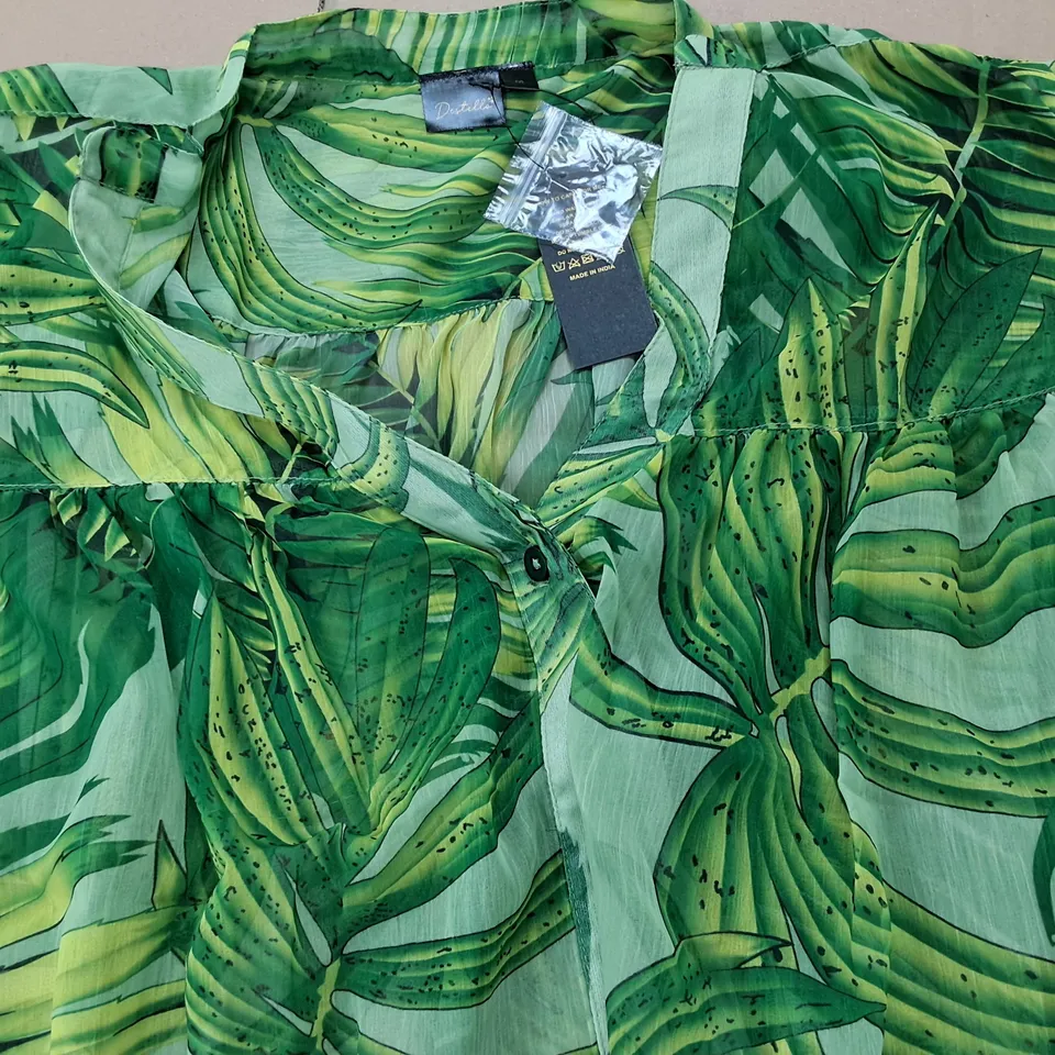 LOT OF 12 BRAND NEW DESTELLO GREEN FLORAL SHIRTS - M