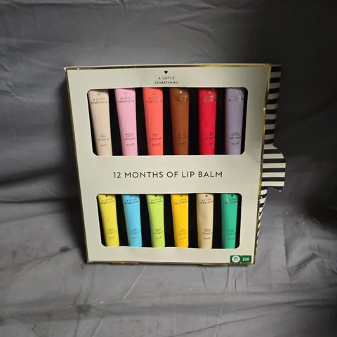A LITTLE SOMETHING – 12 MONTHS OF LIP BALM SET - SLIGHT BOX DAMAGE