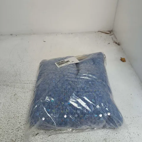 APRICOT SEQUIN JUMPER BLUE SIZE 14