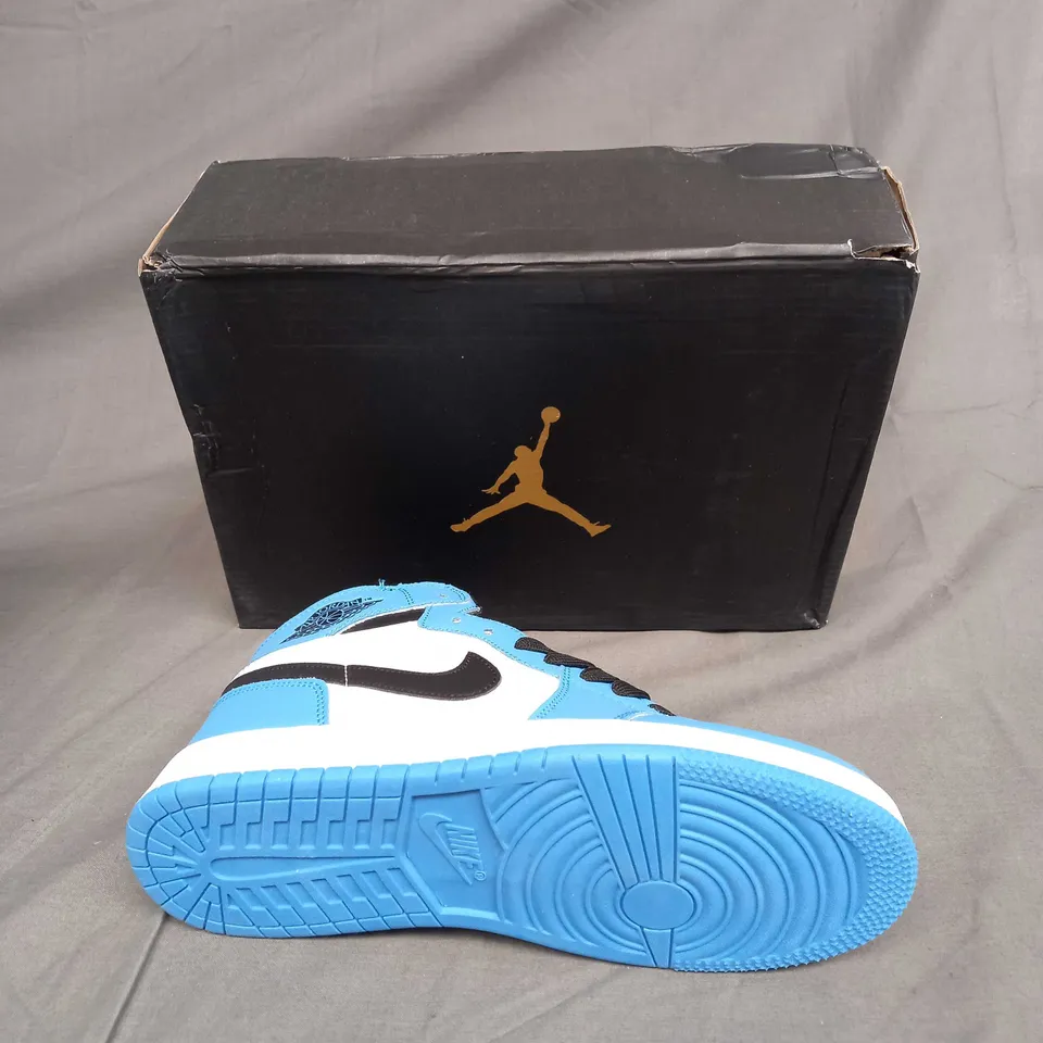 BOXED PAIR OF JORDAN 1 HIGHS SKY BLUE UK SIZE 5.5
