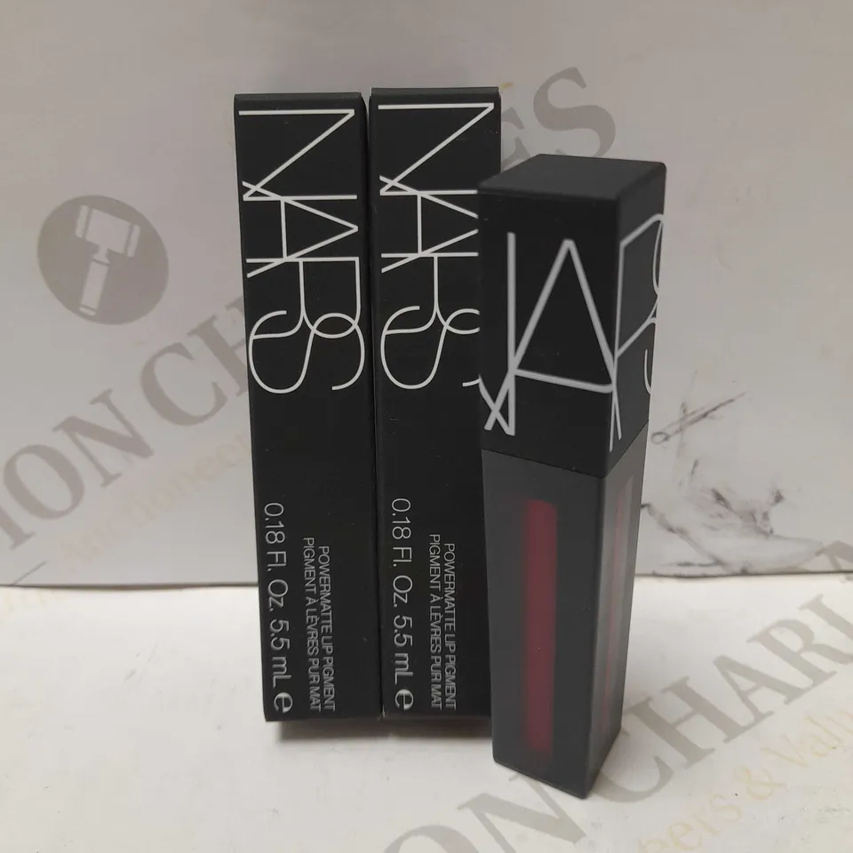 LOT OF 2 NARS POWERMATTE LIP PIGMENT - 2763 COLOUR UNDER MY THUMB
