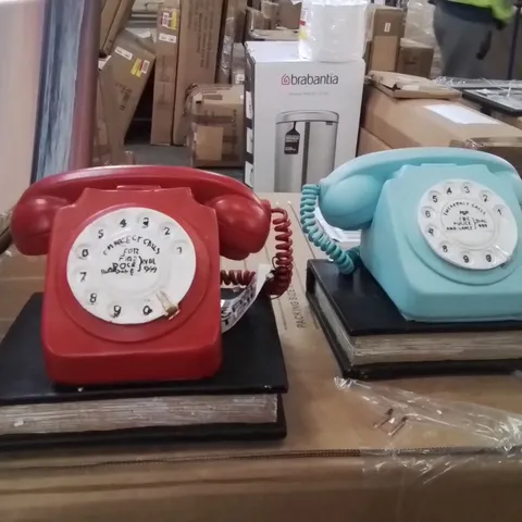 BOXED 1970'S TELEPHONE BOOK ENDS 