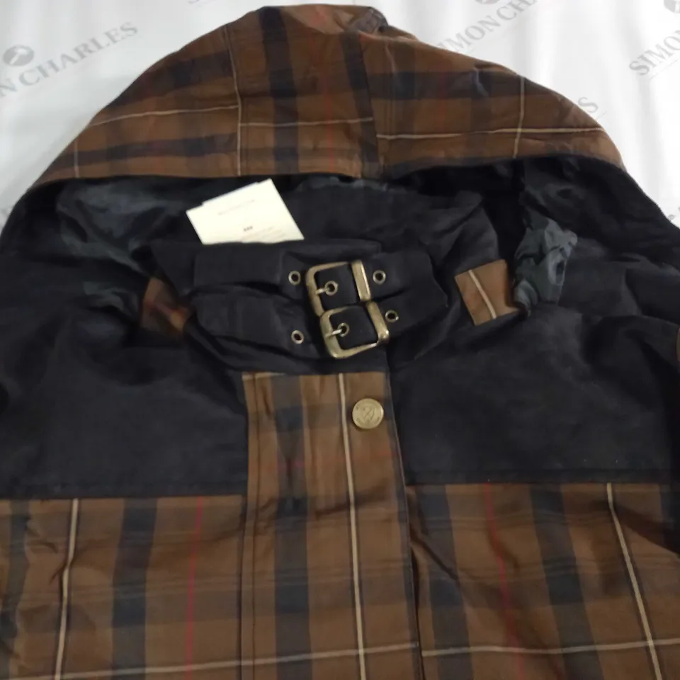 WELLIGOGS ODETTE JACKET IN BROWN CHECK - 14