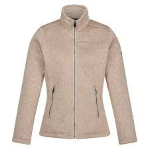 BRAND NEW REGATTA RAZIA II WOMENS FULL ZIP FLEECE IN NATURAL - SIZE 16