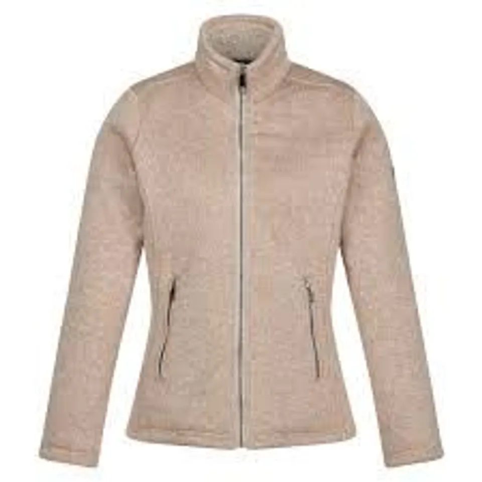 BRAND NEW REGATTA RAZIA II WOMENS FULL ZIP FLEECE IN NATURAL - SIZE 16