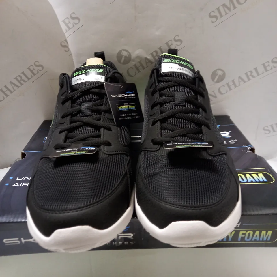 SKECHERS SKECH-AIR MEN'S BLACK TRAINERS - SIZE 11