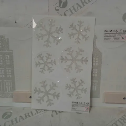 SANTA EXPRESS PRELIT GLITTER WINDOW STICKERS