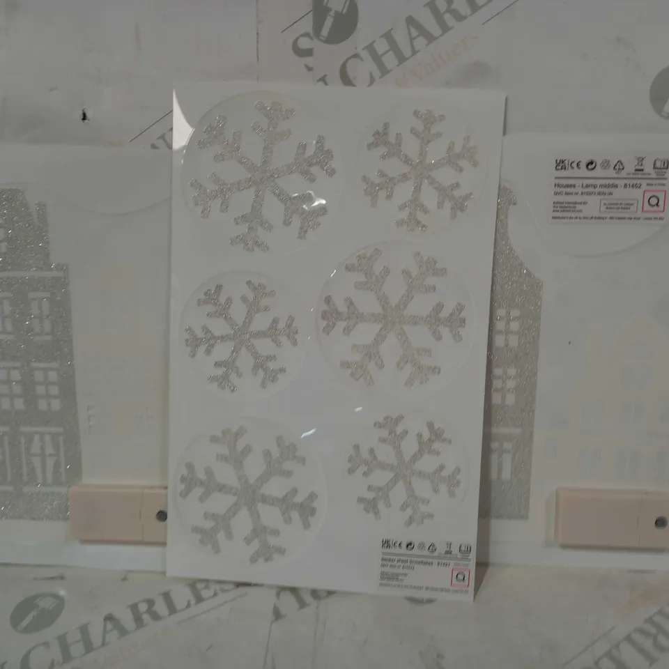 SANTA EXPRESS PRELIT GLITTER WINDOW STICKERS