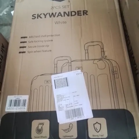 BOXED LUGG SKYWANDER 2PCS LUGGAGE SET  -WHITE-