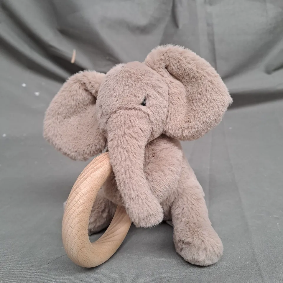 JELLYCAT - I AM SHOOSHU ELEPHANT WOODEN RING TOY