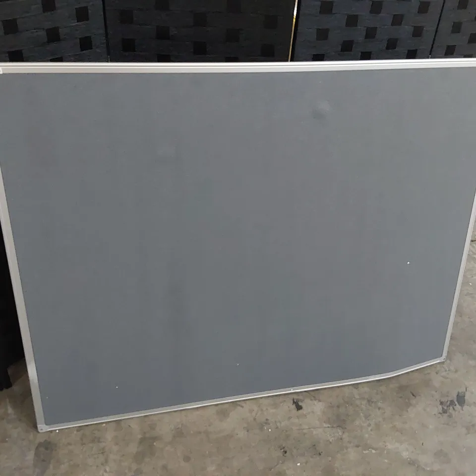 FOUR GREY FABRIC PIN BOARDS