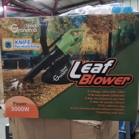 BOXED GRANDMA SHARK LEAF BLOWER