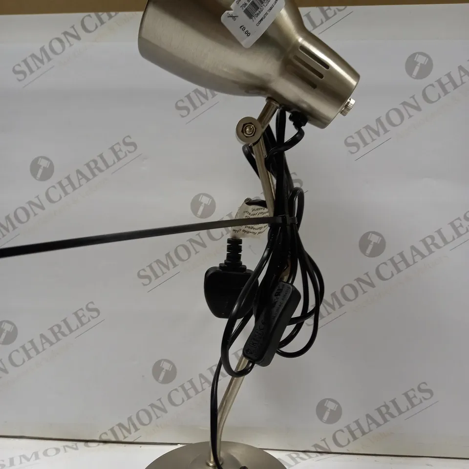 JOHN LEWIS TONY TASK TABLE LAMP - SATIN NICKEL EFFECT