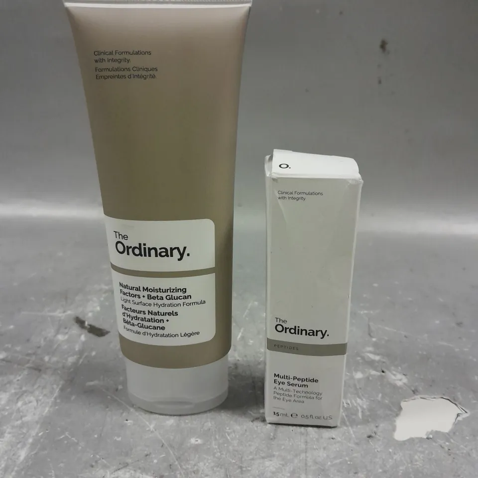 THE ORDINARY MOISTURISER 100ML AND MULTI PEPTIDE EYE SERUM 15ML