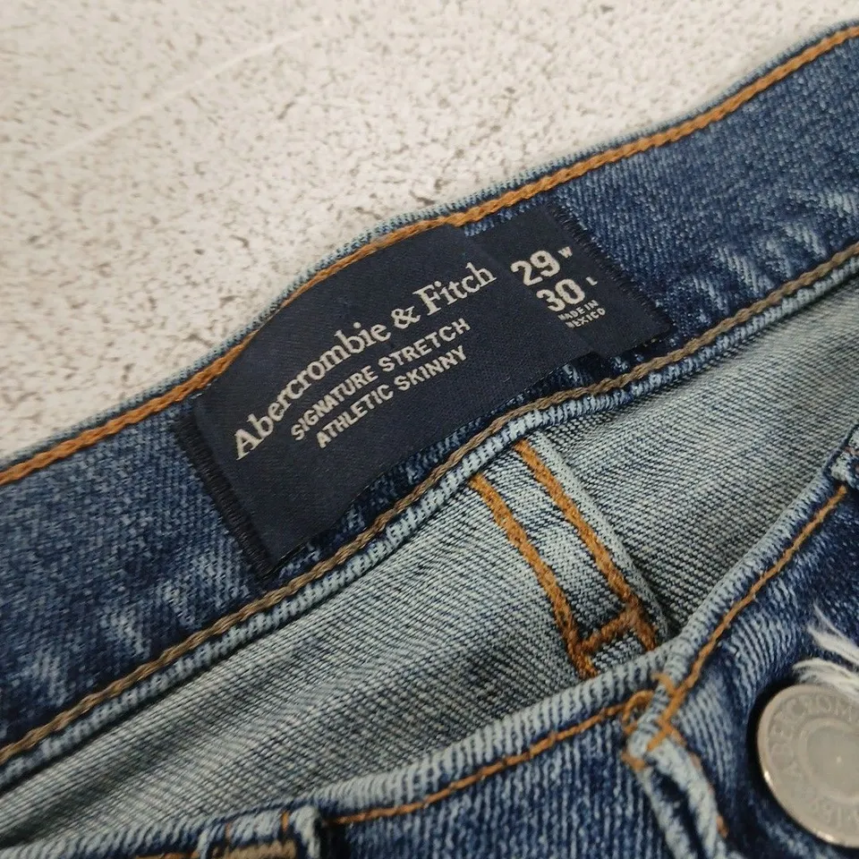 ABERCROMBIE & FITCH JEANS – MEN'S ATHLETIC SKINNY, SIGNATURE STRETCH, 29W X 30L