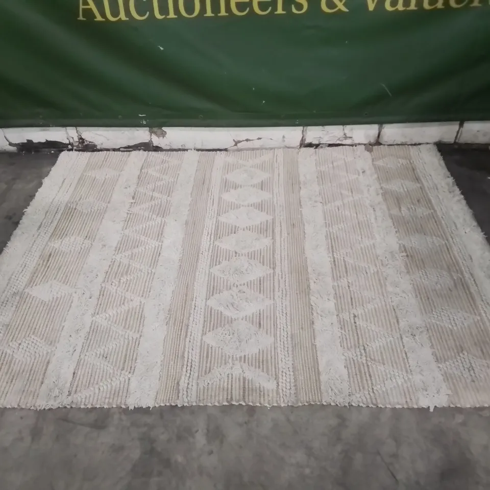 DESIGNER LIBRA RUG NATURAL 160X230CM RRP £450