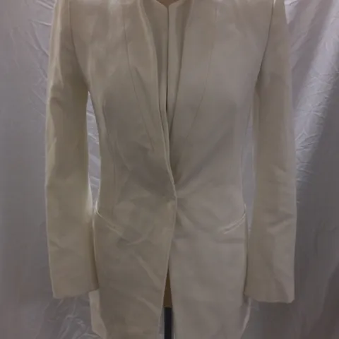 ZARA BASIC COLLECTION BLAZER, WHITE - SIZE EUR SMALL