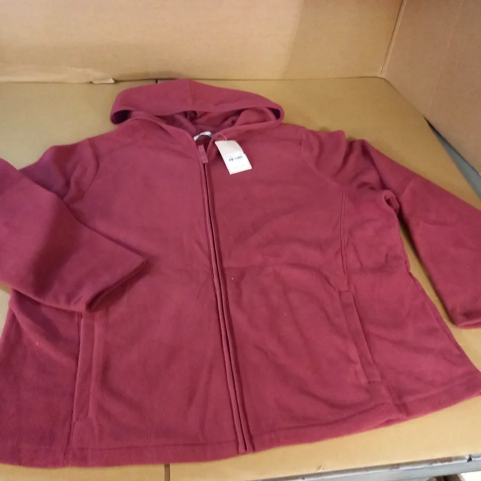 TU WOMEN PINK ZIP THROUGH FLEECE - 24