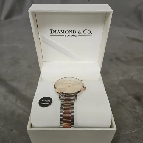 DIAMOND & CO. LONDON TWO-TONE QUARTZ WRISTWATCH 
