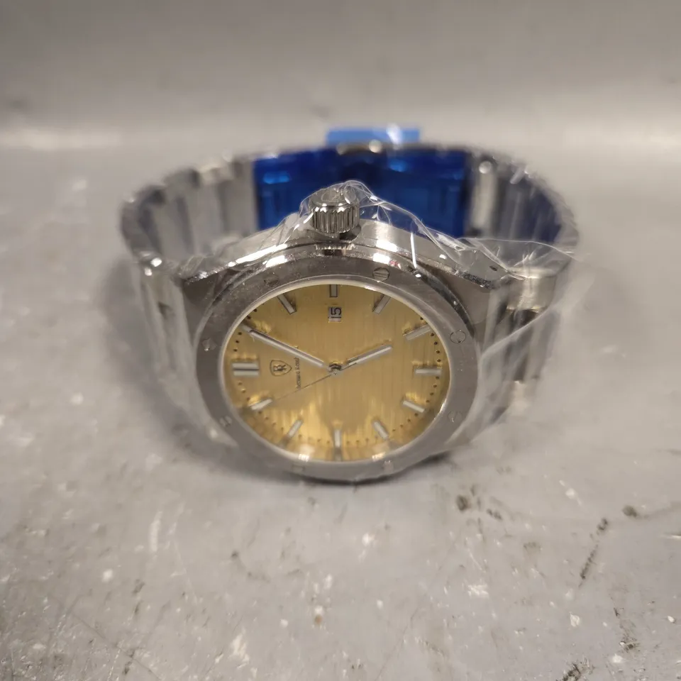 MENS BERNARD REINHARDT WATCH – TEXTURED DIAL – 316 STAINLESS STEEL CASE & STRAP 
