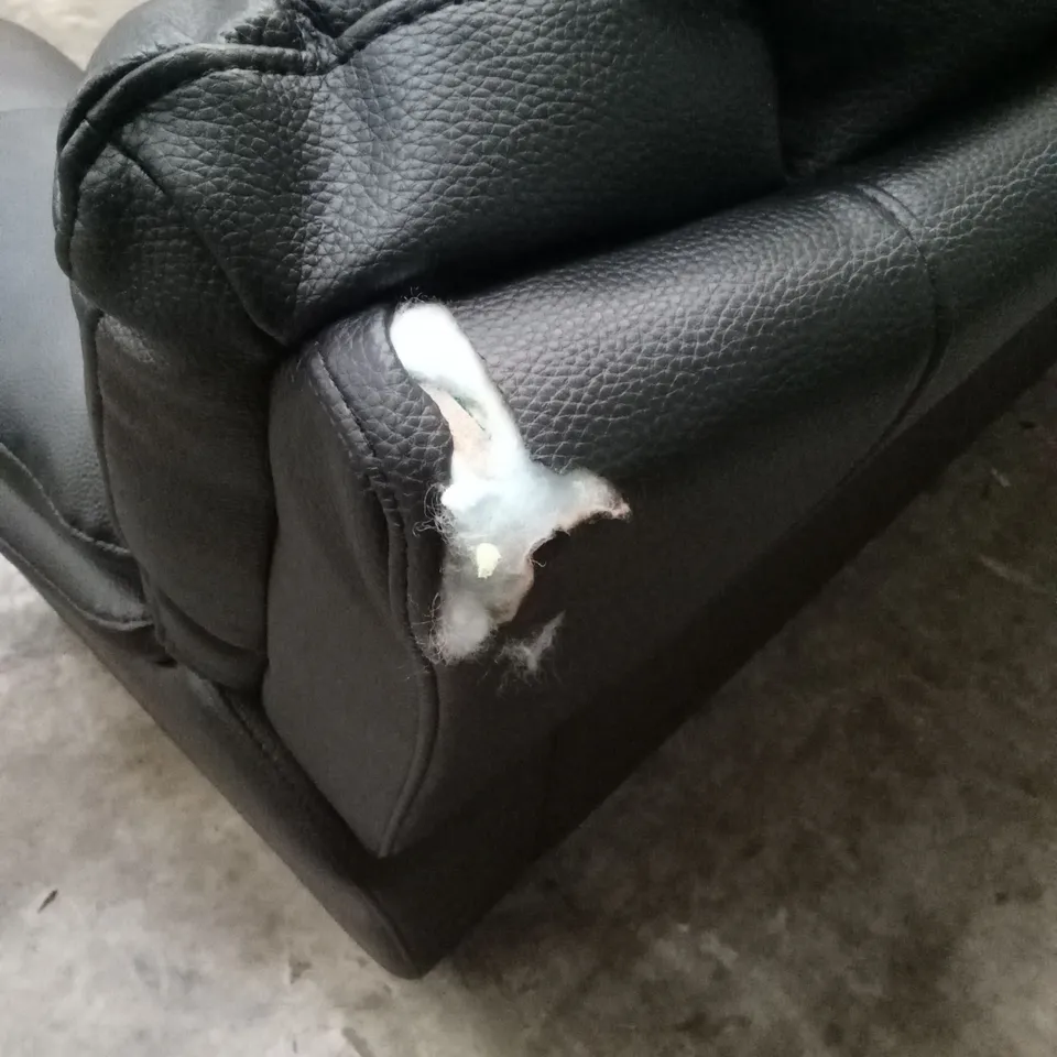 ALBION LUXURY FAUX LEATHER HIGH BACK 3 SEATER SOFA RRP £599