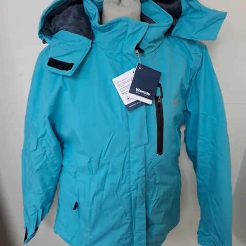 WANTDO LIGHT BLUE HOODED COAT - M