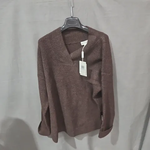 PRETTY LAVISH BROWN KNIT JUMPER – UK MEDIUM (M)