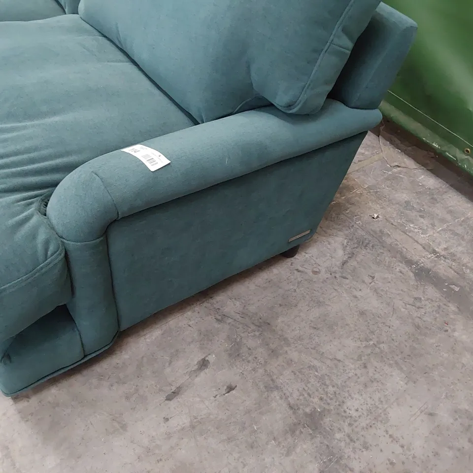 QUALITY BRITISH DESIGNER LOUNGE Co. ROSE 2.5 SEATER BLUE/GREEN PLUS FABRIC 