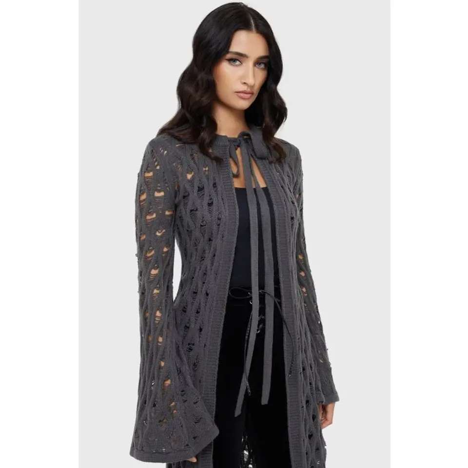 BRAND NEW KILLSTAR CARDIGAN - NYMERIA GREY SIZE XL