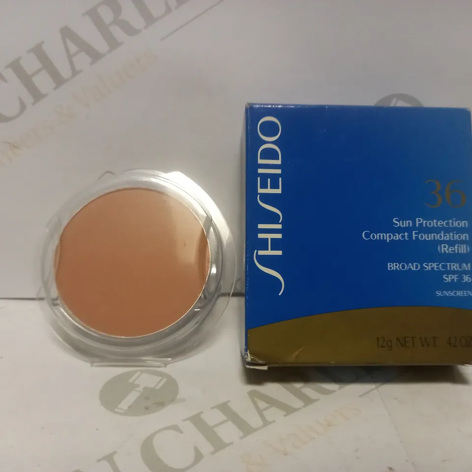 BOX OF APPROX 11 SHISEIDO SUN PROTECTION COMPACT FOUNDATION SPF 36