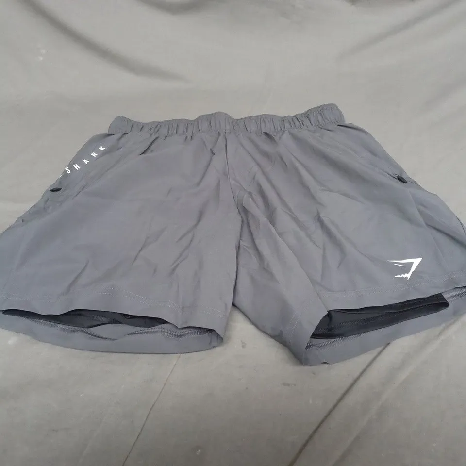 GYMSHARK "SPORT 7" 2-IN-1 SHORTS SIZE L - SLIM FIT 