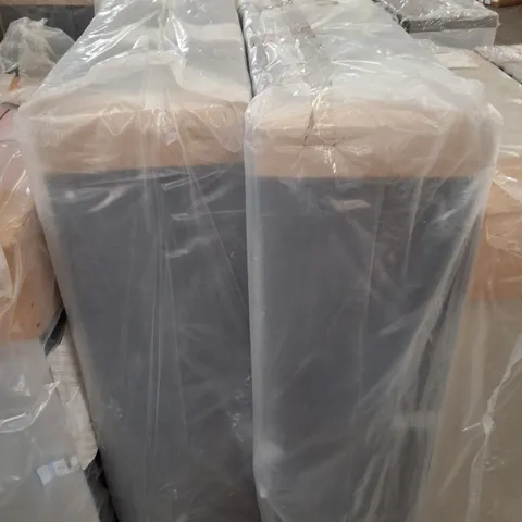 UNIVERSAL 135CM 2 DRAWER CHARCOAL LINEN DIVAN BASE (2 PARTS)