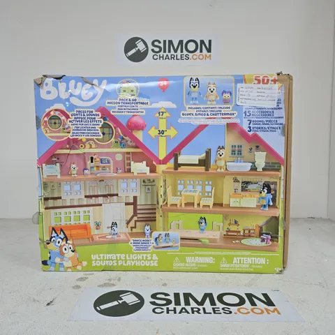 BLUEY ULTIMATE LIGHTS & SOUNDS PLAYHOUSE – BOXED TOY (AGES 3+)